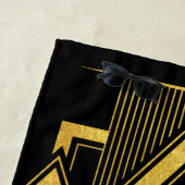 Schwarze Adam dreieckige Säule Grafik Strandtuch (Beispiel)