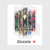 Schwarze Adam-Zeichen in Streifen grafisch Aufkleber (Blatt)