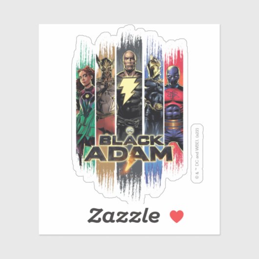 Schwarze Adam-Zeichen in Streifen grafisch Aufkleber (Blatt)