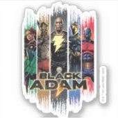 Schwarze Adam-Zeichen in Streifen grafisch Aufkleber (Vorderseite)