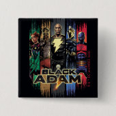 Schwarze Adam-Zeichen in Streifen grafisch Button (Vorderseite)