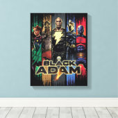 Schwarze Adam-Zeichen in Streifen grafisch Leinwanddruck (Insitu (Holzboden))