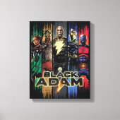 Schwarze Adam-Zeichen in Streifen grafisch Leinwanddruck (Vorderseite)