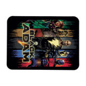 Schwarze Adam-Zeichen in Streifen grafisch Magnet (Horizontal)