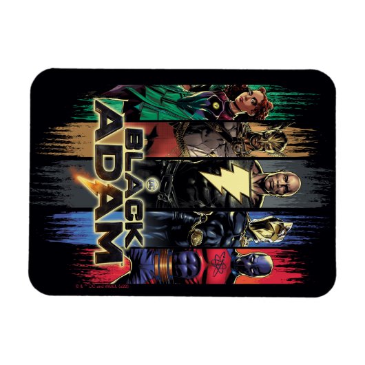 Schwarze Adam-Zeichen in Streifen grafisch Magnet (Horizontal)