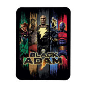 Schwarze Adam-Zeichen in Streifen grafisch Magnet (Vertikal)