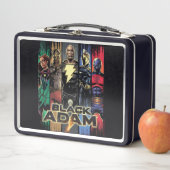 Schwarze Adam-Zeichen in Streifen grafisch Metall Brotdose (Beispiel)