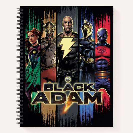 Schwarze Adam-Zeichen in Streifen grafisch Notizblock (Vorderseite)