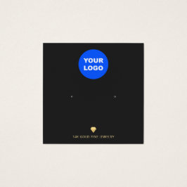 Schwarze Add-Logos mit Fine Juwelier-Grafikkarte