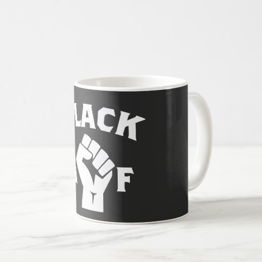 Schwarze AF Fauste Tasse (VorderseiteRechts)