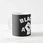 Schwarze AF Fauste Tasse (Vorderseite Links)