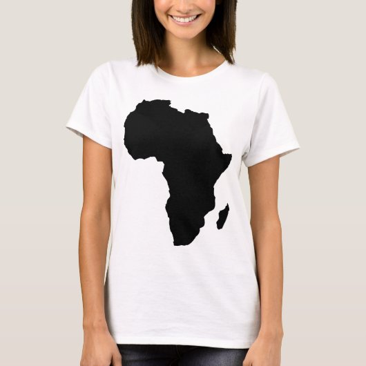 schwarze Afrika-Form T-Shirt (Vorderseite)