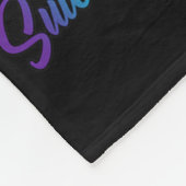 Schwarze Afrikanerin Afro Aquamariner und Lila Sel Fleecedecke (Ecke)