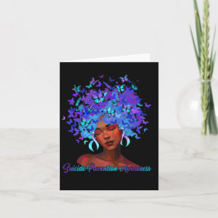 Schwarze Afrikanerin Afro Aquamariner und Lila Sel Karte