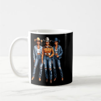 Schwarze afrikanische amerikanische Cowgirl Wester Kaffeetasse