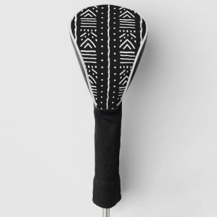 Schwarze afrikanische Bogolan-Golf-Driver-Abdeckun Golf Headcover