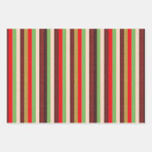 Schwarze afrikanische Farben schimmernde Streifen Geschenkpapier Set (Vorderseite 3)