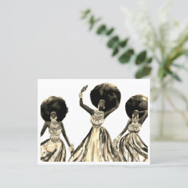 SCHWARZE AFRIKANISCHE TANZER POSTKARTE