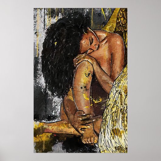 Schwarze Afro Amerikanerin Poster (Vorne)