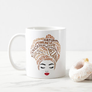 Schwarze Afro Girl Afrikanerin Kaffeetasse