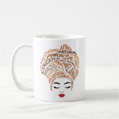 Schwarze Afro Girl Afrikanerin Kaffeetasse (Links)