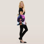 Schwarze Afro Haare und Sonnenbrillen Rainbow Art Tasche (Am Model)