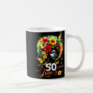 Schwarze Afro Königin 50 Jahre Liebe 50. Geburtsta Kaffeetasse