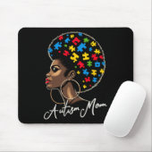 Schwarze afroamerikanische Mutter mit Autismus-Bew Mousepad (Mit Mouse)
