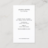 Schwarze Ahornblatt-Visitenkarte Visitenkarte (Rückseite)