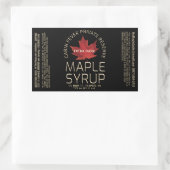 Schwarze Ahornsirup mit nährstoffreichen Fakten Rechteckiger Aufkleber (Tasche)