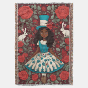 Schwarze Alice im Wunderland Decke