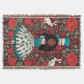 Schwarze Alice im Wunderland Decke (Vorderseite)