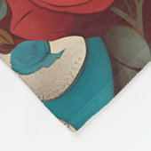 Schwarze Alice im Wunderland Fleecedecke (Ecke)