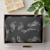 Schwarze Alice im Wunderland Weißes Kaninchen-Kuns Seidenpapier (Geschenk)