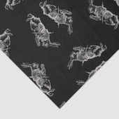 Schwarze Alice im Wunderland Weißes Kaninchen-Kuns Seidenpapier (Ausschnitt)