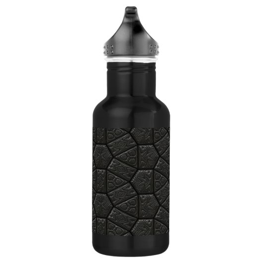 Schwarze Alien Carvingdesign Edelstahlflasche (Rechts)