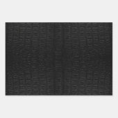 Schwarze Alligator-Skin - Neu Geschenkpapier Set (Vorderseite 2)