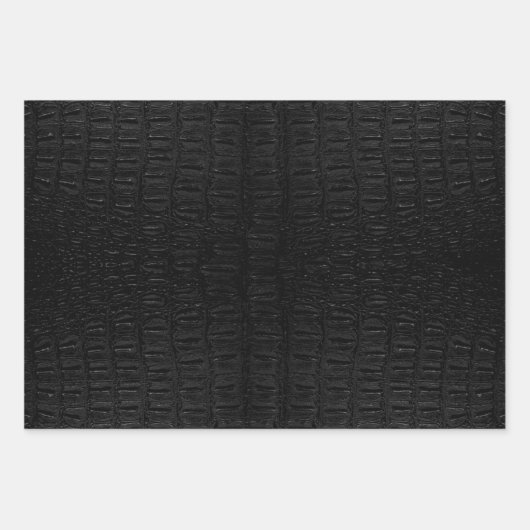Schwarze Alligator-Skin - Neu Geschenkpapier Set (Vorderseite 2)