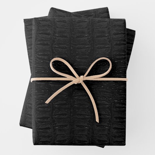 Schwarze Alligator-Skin - Neu Geschenkpapier Set (Beispiel)