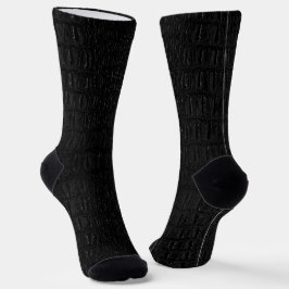 Schwarze Alligator-Skin - Neu Socken
