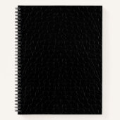 Schwarze Alligator-Skizze Notizblock (Vorderseite)