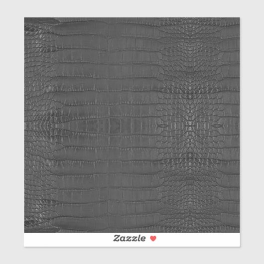 Schwarze Alligator Textur drucken Aufkleber (Blatt)