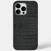 Schwarze Alligator Textur drucken Case-Mate iPhone Hülle (Rückseite)