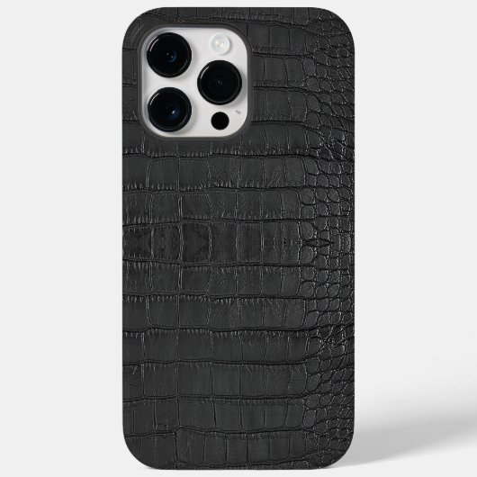 Schwarze Alligator Textur drucken Case-Mate iPhone Hülle (Rückseite)