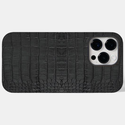 Schwarze Alligator Textur drucken Case-Mate iPhone Hülle (Rückseite (Horizontal))