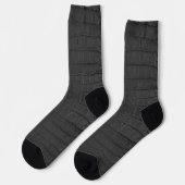 Schwarze Alligator Textur drucken Socken (Linkes Detail)