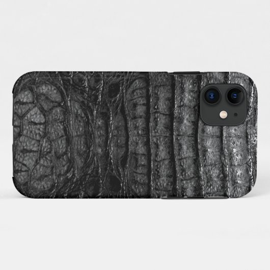 Schwarze Alligatorhaut Case-Mate iPhone Hülle (Rückseite (Horizontal))