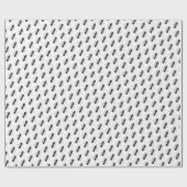 Schwarze Ameisen auf Weiß Geschenkpapier (Flach)