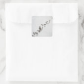 Schwarze Ameisen folgen einander in einer Kette Quadratischer Aufkleber (Tasche)