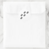 schwarze Ameisenspur Runder Aufkleber (Tasche)